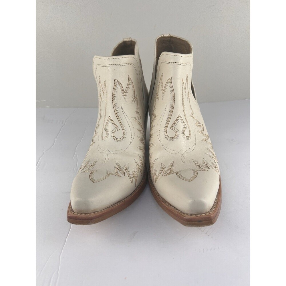 Ariat boots womens Dixon Color Blanco Us 10 Off-White Leather Embroidered Short - Picture 2 of 11